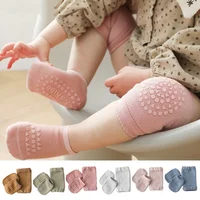 Summer Baby Knee Pads Socks Set Solid Color Non-slip Socks Kneecap Kid Crawling Safety Floor Sock Knee Protector for Girls Boy 1