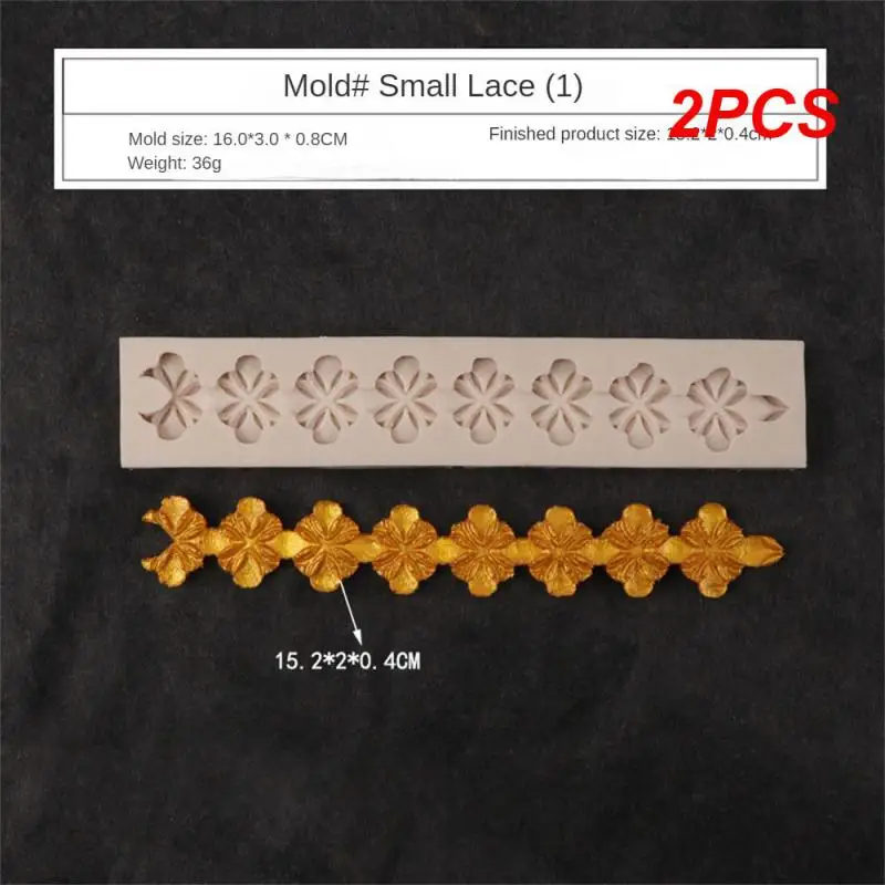 

2PCS flower Lace Shaped Silicone Mold lace Mould Fondant Cake Decoration Tools Baking tools2308