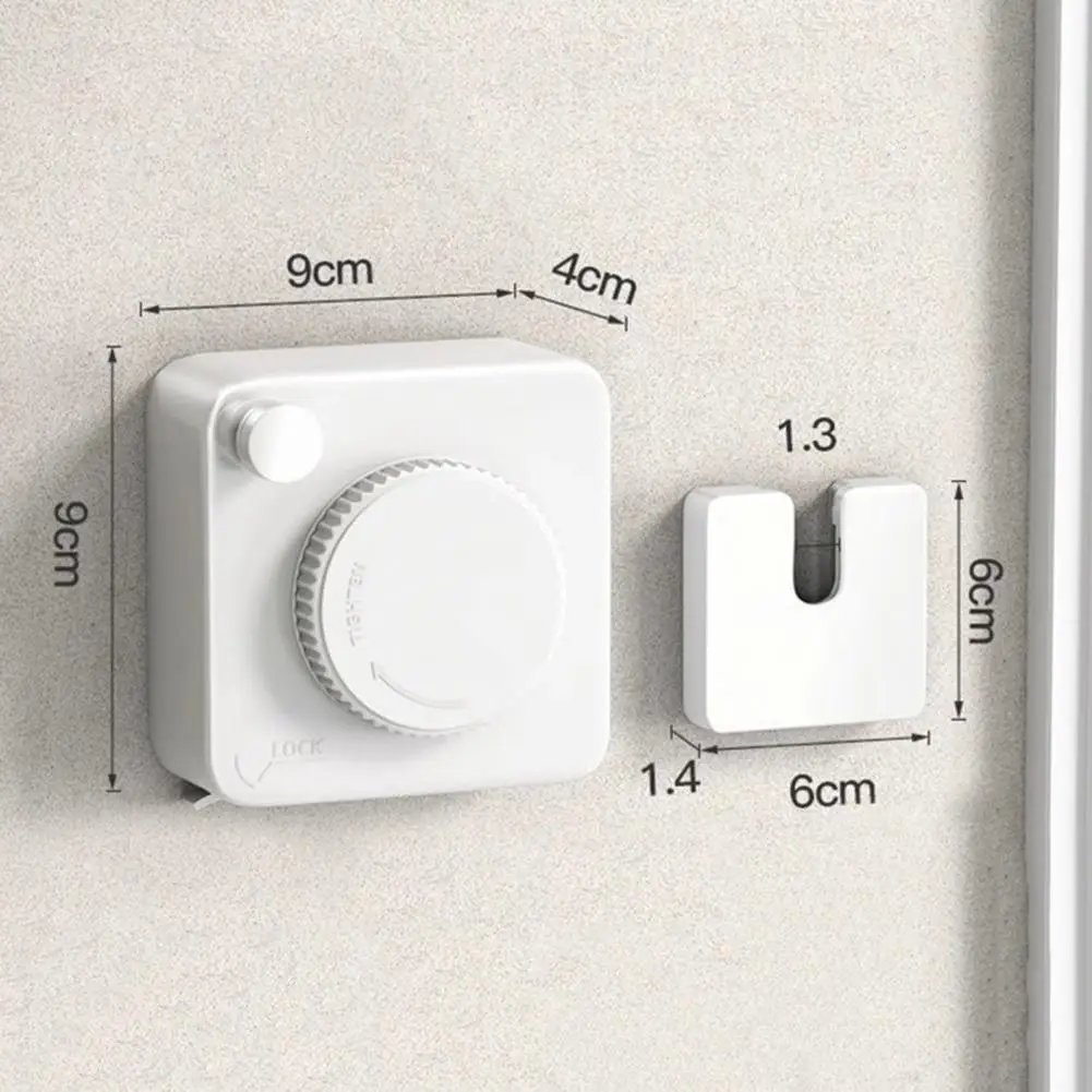 4.2M Clothes Line Wall Mount Retractable Clothesline Adjustable Heavy Duty Stainless Steel Wire Laundry Clothes Drying Line 6