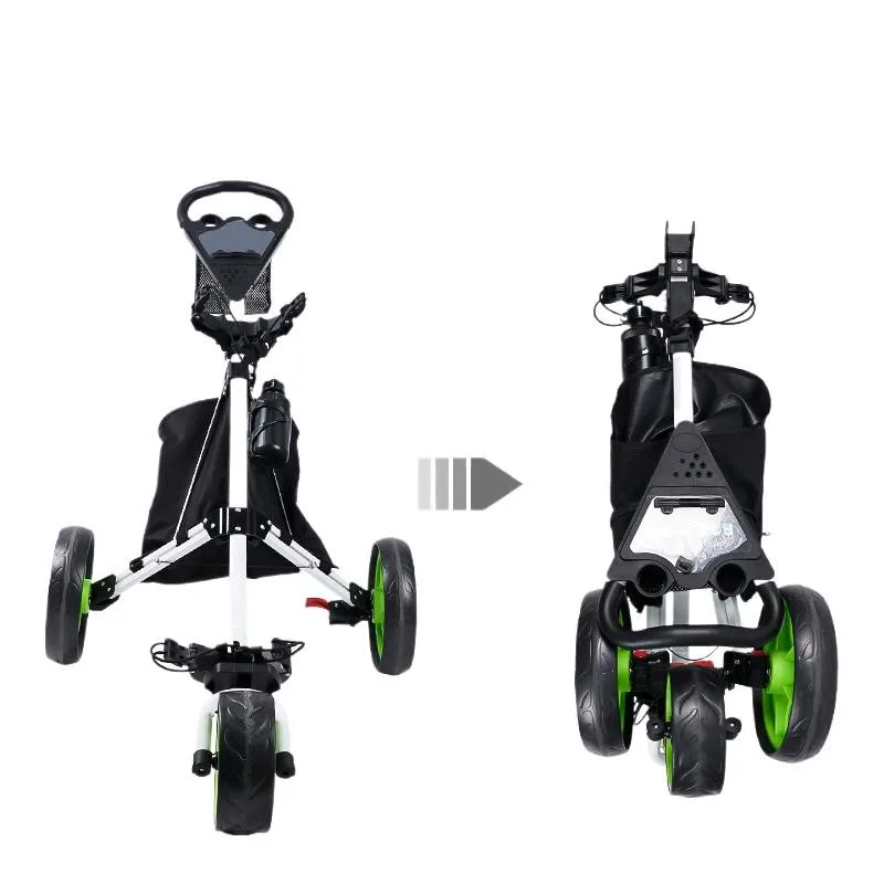 Golf Carts Three-wheeled Aluminum Alloy Golf Pull Cart Hand Push Trolley