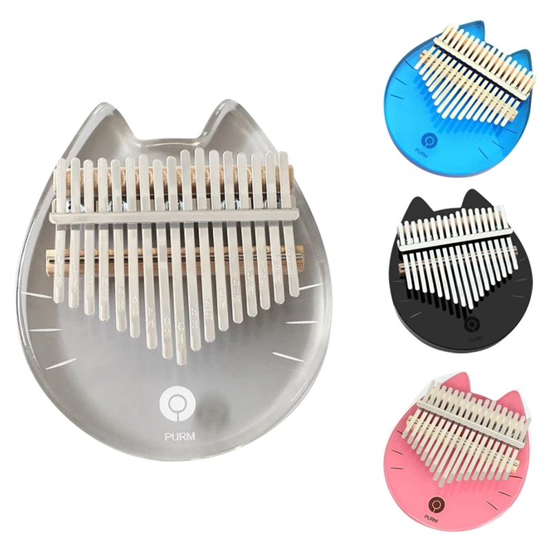 

Горячая Распродажа, женское акриловое пианино Kalimba с 17 клавишами, клавиатура Mbira, инструмент с молотком для настройки