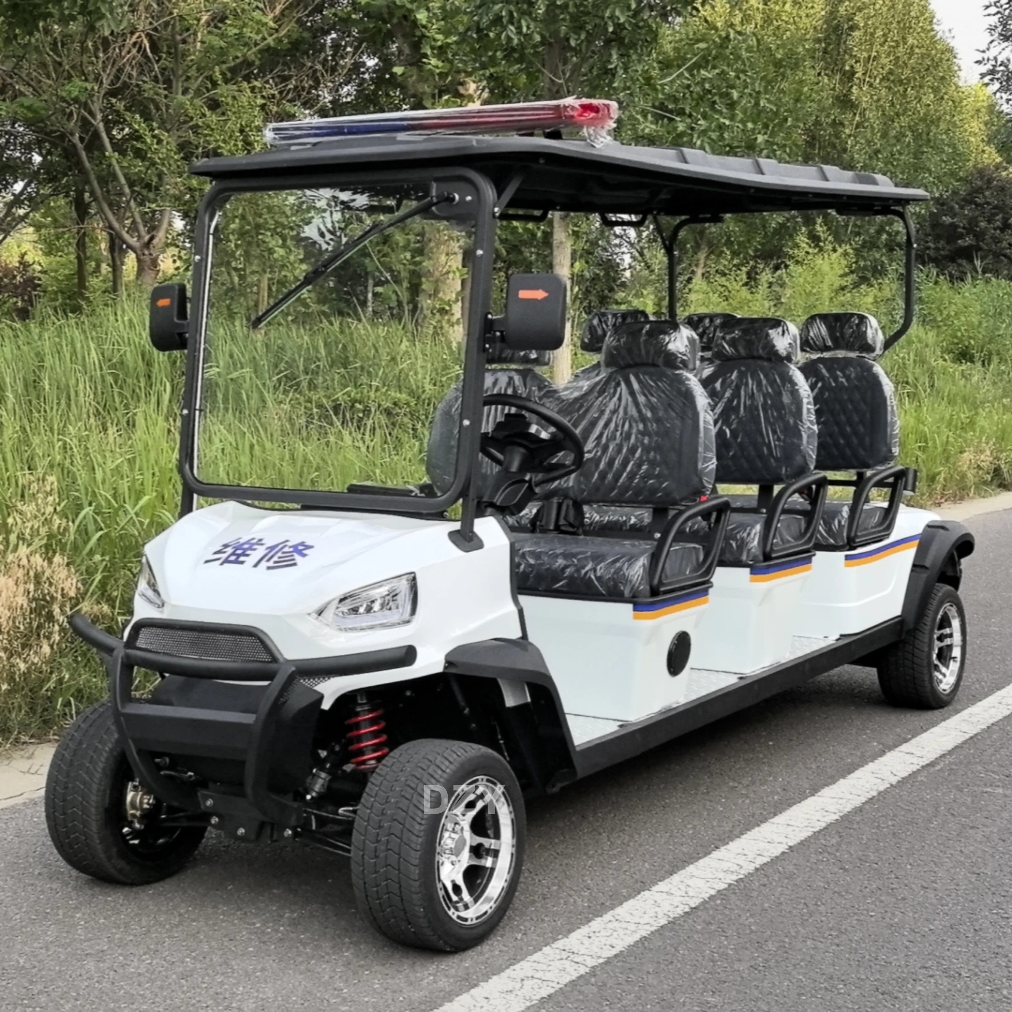 새로운 디자인 고하중 용량 4인승 블루 스트리트 리걸 4x4 구동 전기 골프 카트 커뮤니티 셔틀용