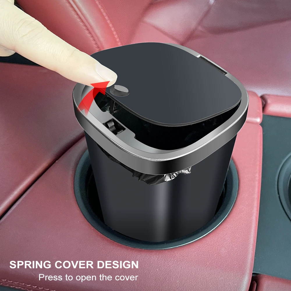 Car Trash Can Vehicle Garbage Dust Storage Box Rubbish Bin Hanging Car Dustbin Waste Rubbish Basket Bin Organizer Storage Holder