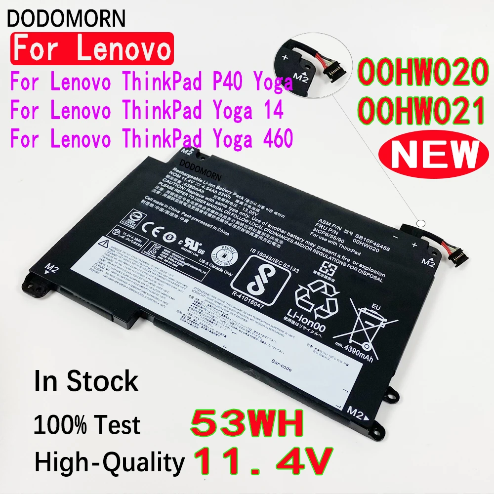 Bateria do Portátil para Lenovo Thinkpad Lenovo P40 Yoga 460 Sb10f46458 00hw020 Número de Rastreamento 00hw020 Alta Qualidade