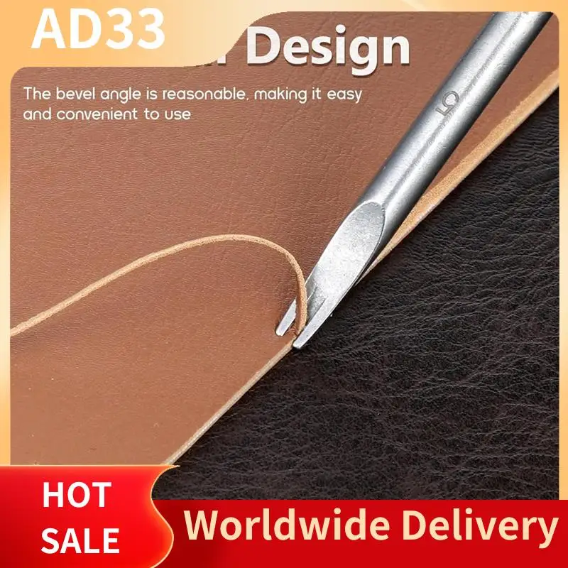 【A28I DIY 가죽공예 도구- 가죽 가장자리 스키빙 베벨러 세트(2개), 1.0mm 및 1.5mm 크기 포함】