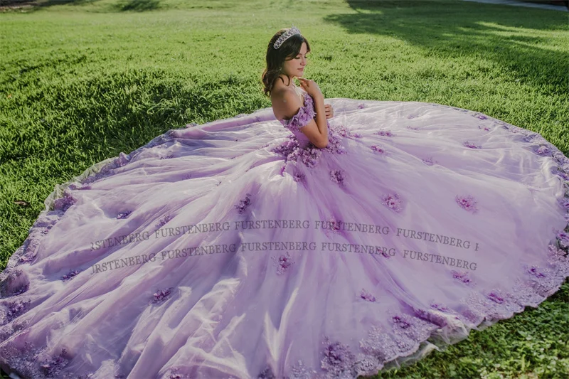 Fanshao Delicate Appliques Quinceanera Dress Off The Shoulder Sweetheart Voluminous Tulle Pleat Vestidos De Baile Customised