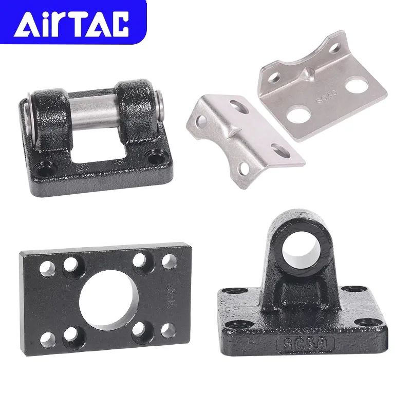 อุปกรณ์เสริมสำหรับกระบอกลมนิวเมติก AIRTAC รุ่นดั้งเดิม SC/SU รุ่น F-SC32/40/50/63/80CA/CB/FA/LB ฐานยึดแบบหูเดี่ยวและหูคู่ พร้อมแผ่นหน้าแปลน 1