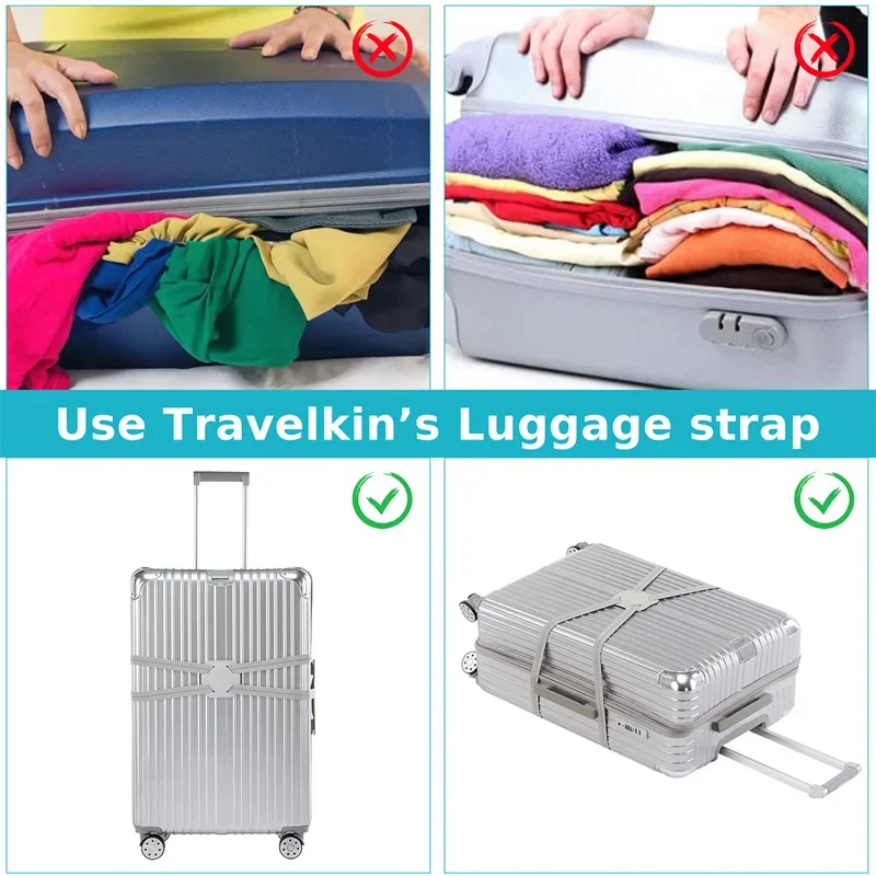 1PC Adjustable Elastic Luggage Strap Suitcase Belts Telescopic Travel Bag Belt For Suitcase Fixed Belt Travel Accessories