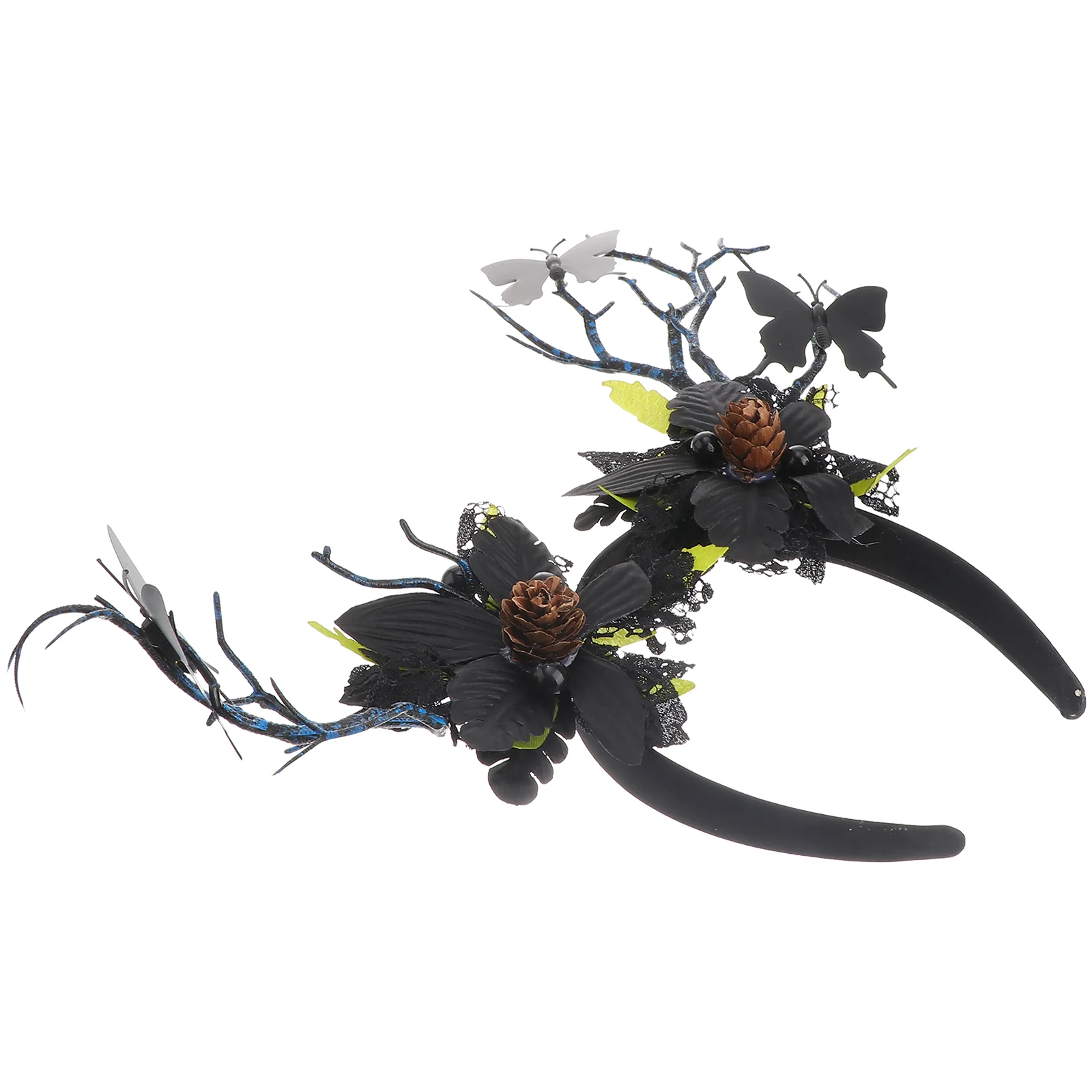 

1Pc Flower-crown Hairband Halloween Forest Antler Headband Prop Deer Headpiece