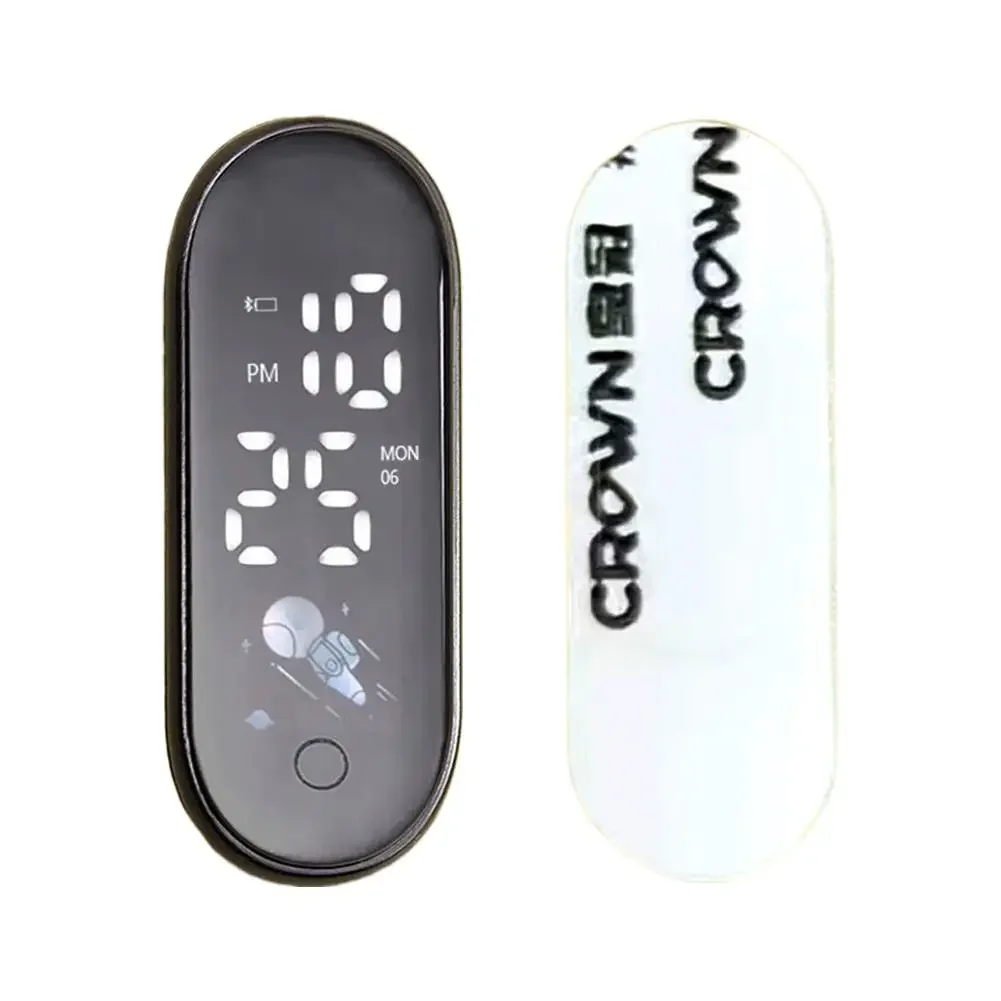 Digital Car Clock with Backlight and Personalized Stickers