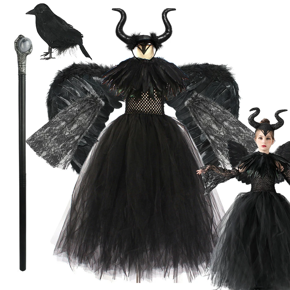 Disfraz de maléfica de la película de Disney para mujer, ropa de Cosplay de  bruja maléfica, traje de casco, disfraces de fiesta de Halloween para mujer  - AliExpress