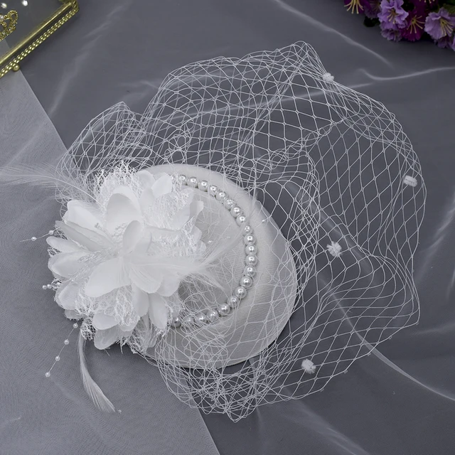 JM10 Birdcage Veil Black Veil Headband Wedding Fascinator Face Veils Charming Wedding Veil Hats Net Mask Wedding Accessories JM08-B