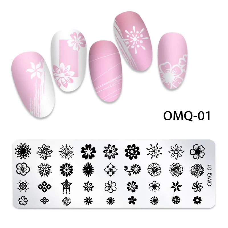 Cartoon Animals Nail Art Stamping Plates Rose Cats Butterfly Dandelion Image Printing Stencils Nail Stamp Templates Nail Tool 2