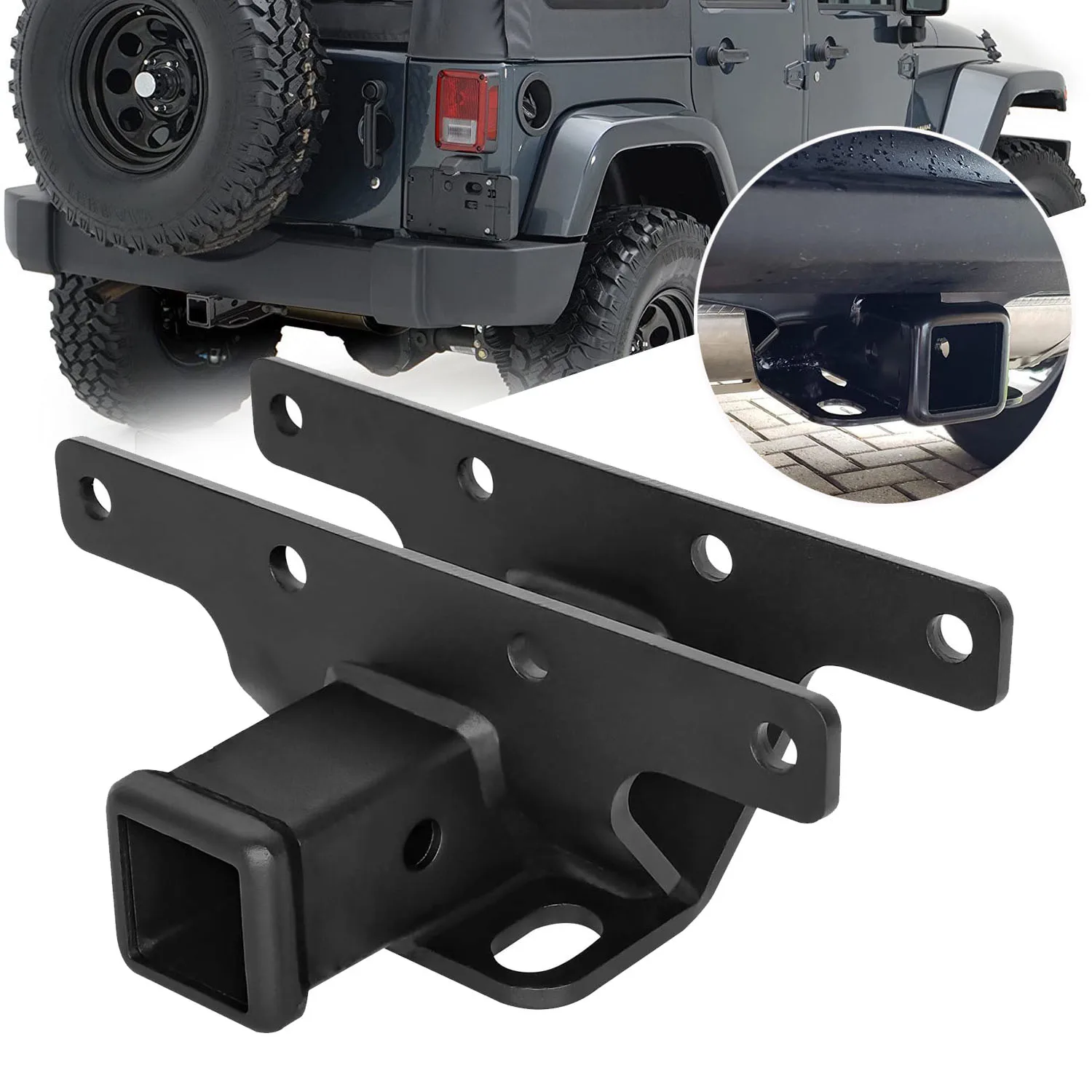 Trailer Rear Towing Hitch Receiver Tow Bar Adapter Accessories For Jeep  Wrangler Jk Jl Jlu 2 / 4 Door 2018-2021 - Towing Bars - AliExpress