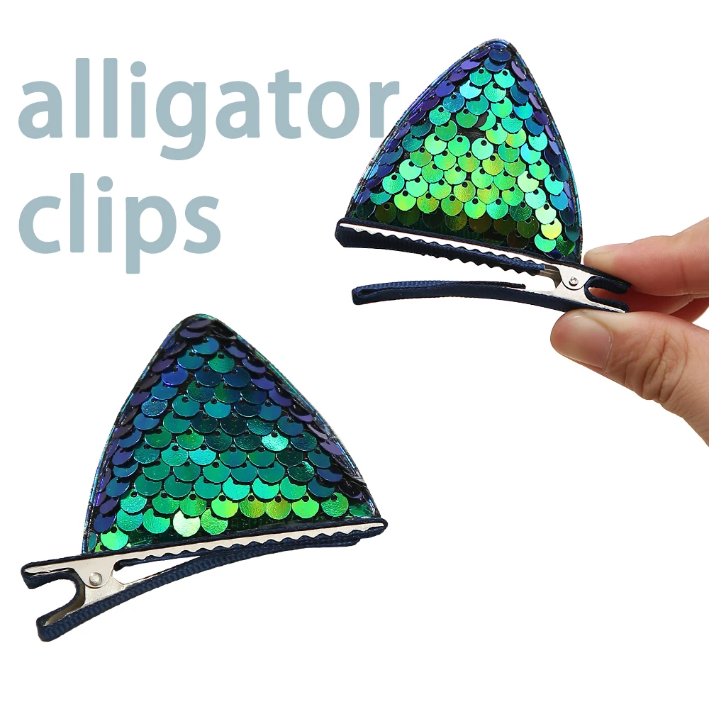 2 Stück glitzernde Katzenohren-Haarspangen für Mädchen, Pailletten-Haarspangen mit Katzenmotiv, Kleinkinder, Tierhaar-Haarspangen, Kinderkostüm, Party-Zubehör – Detail 11