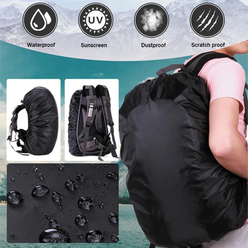 Déšť obal batoh outdoorové cestovní tramping horolezectví brašna obal skládací vodotěsný brašna obal taktická kemping pouch prach raincover