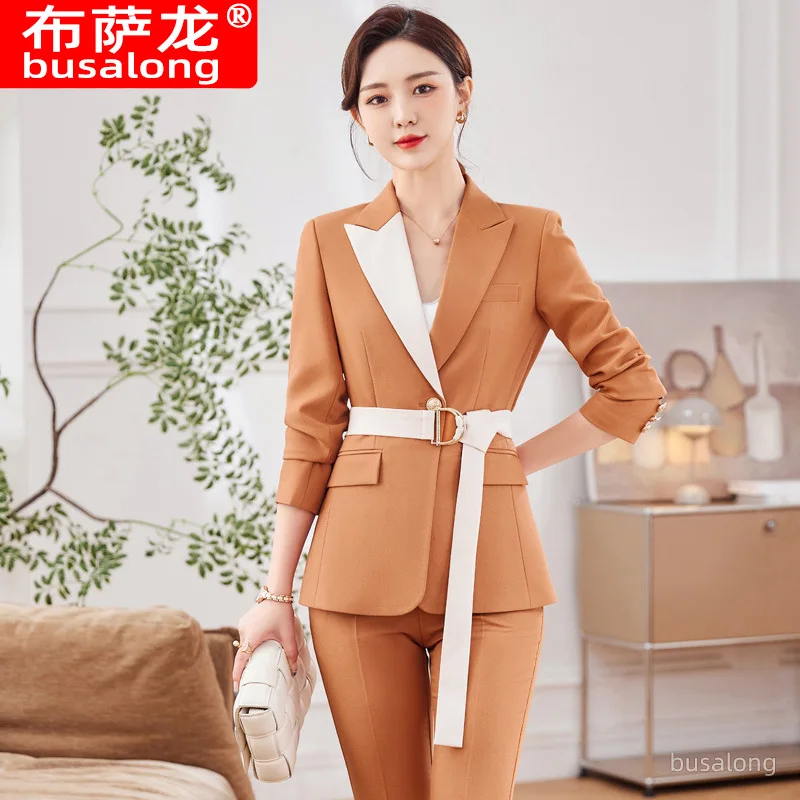 

2023 High-Grade Popular Adult Lady like Woman Fried Street Suit Female Suit Coat Bootcut Trousers Socialite Temperament Goddess