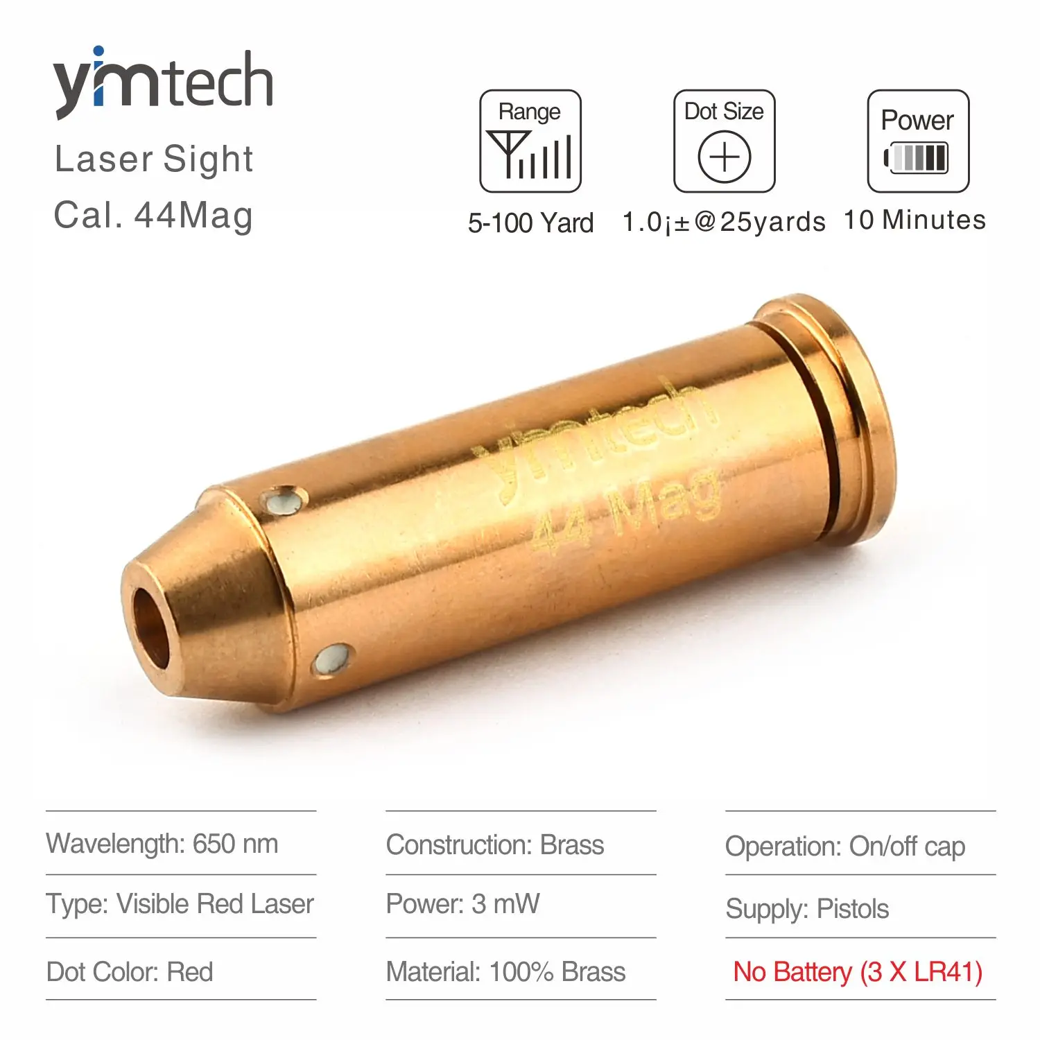 Red Dot Tactical Laser Bore Sight Brass Boresight CAL Cartridge Bore Sighter Scope .22 .223 .17 9MM (Not Included Battery) laser bore sight