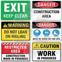 Workplace Railing Safety Metal Signs