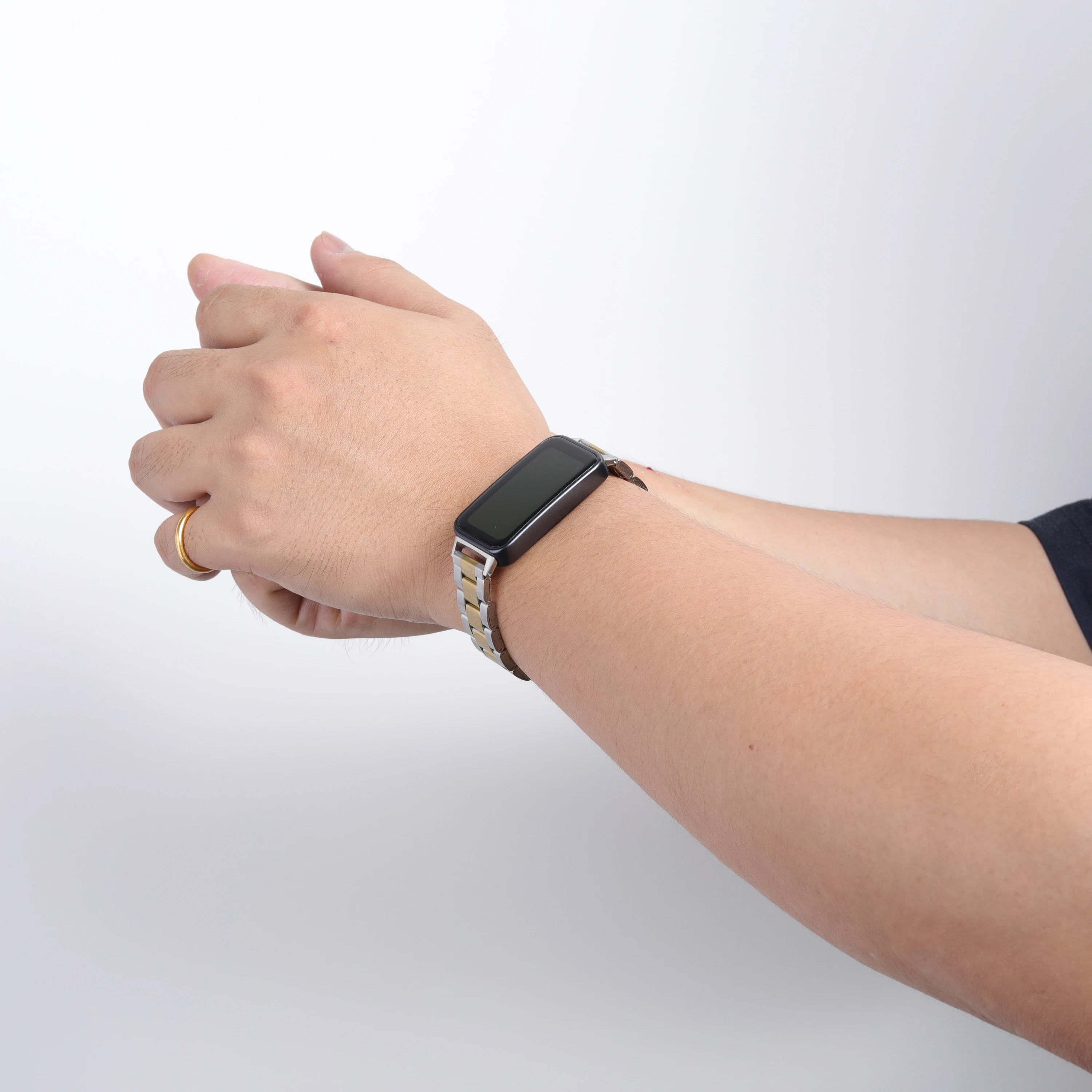 Armband für Huawei Band 10 9 8, NFC-Zubehör, Edelstahl, Metall, Ersatz-Armband, Correa, Huawei Band 10, Uhrenarmbänder – Detail 17