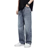 Summer Autumn Denim Jeans Men's Loose Wide Leg Trendy Versatile Pants Straight Brand All Matching Young Pants High Quality 5