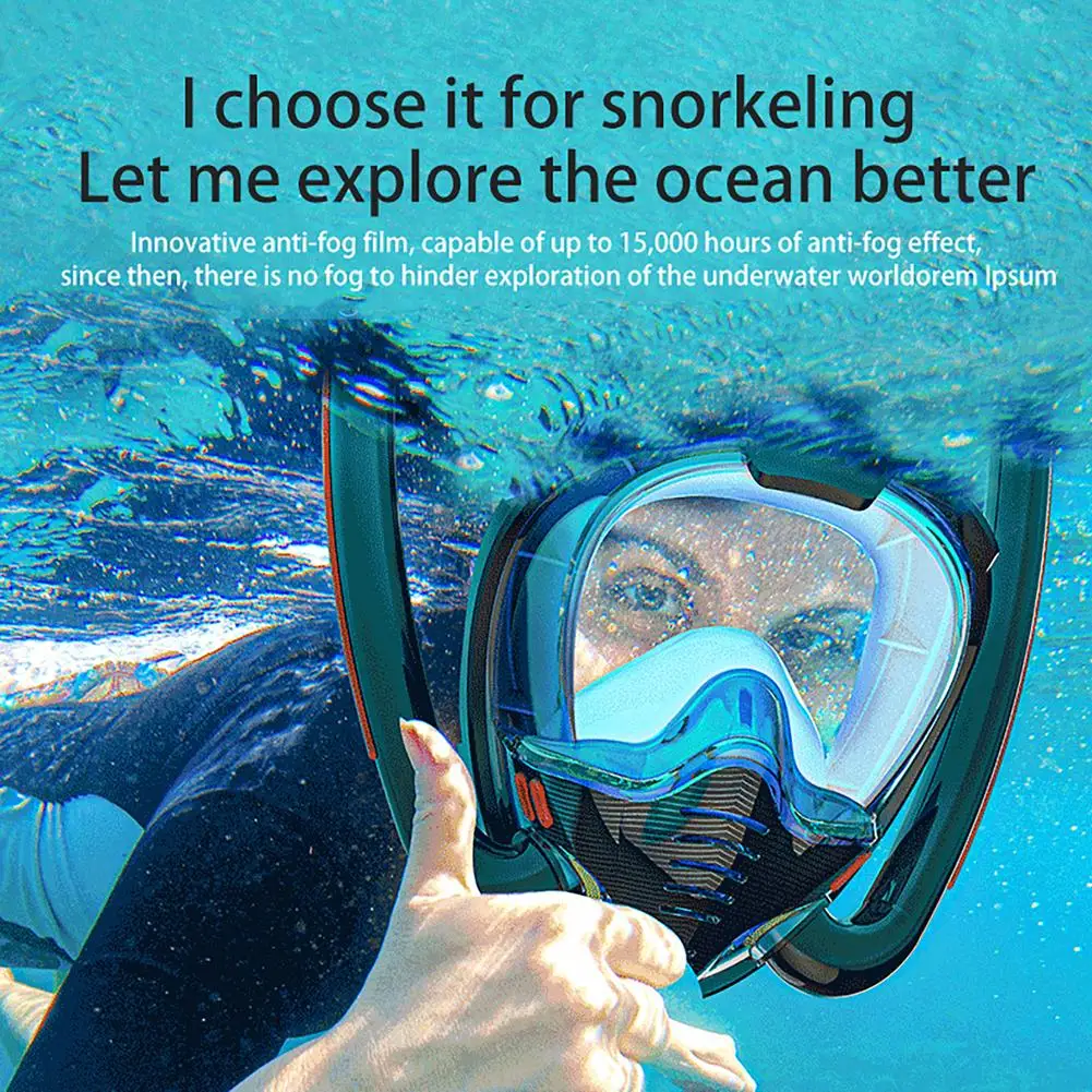 Professional Snorkeling Diving Mask Underwater Scuba Full Face Snorkel Mask Anti Fog Goggles For Kids Adult Swimming Equipment