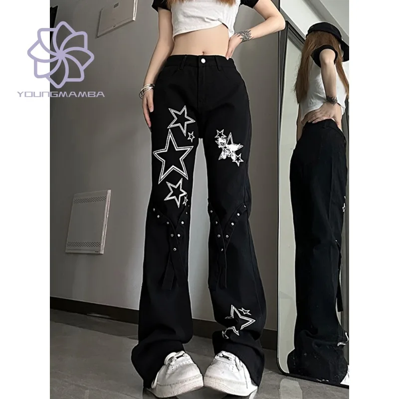 

Flare Jeans for Women New Fashion High Waist Micro Flare Pants Female Korean Style Streetwear Jean Trousers Vintage