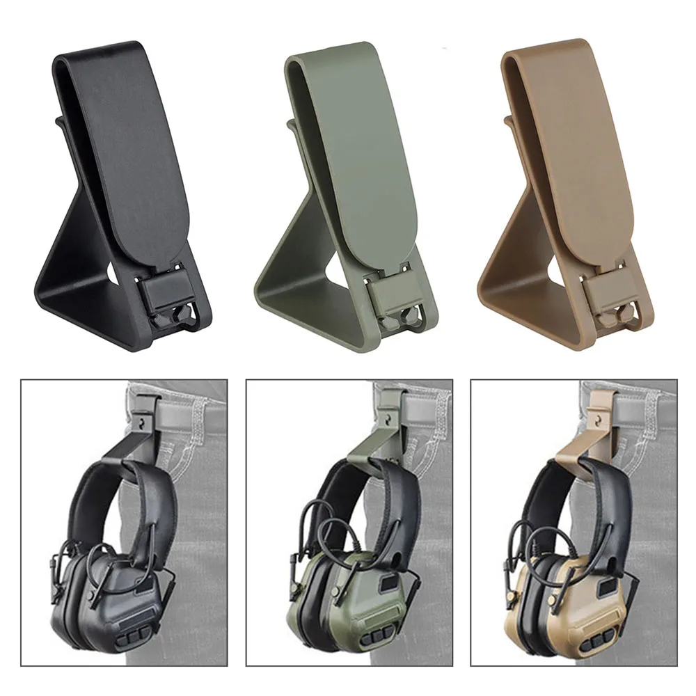 Gancio per cuffie tattico MOEEL Caccia Mobile Chiusura a sgancio rapido Gancio per cuffie Supporto per telefono cellulare Accessori da tiro - immagine 4