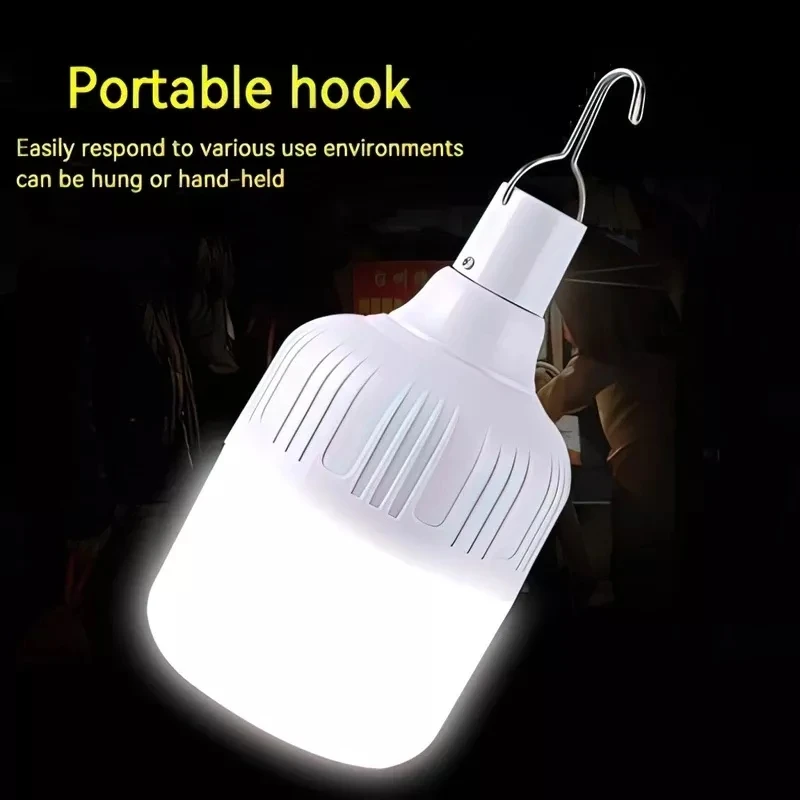 

ZK20 Portable Emergency Lights With Hook Outdoor USB Rechargeable LED Lamp Bulbs Fishing Camping Patio Porch Garden Lighting