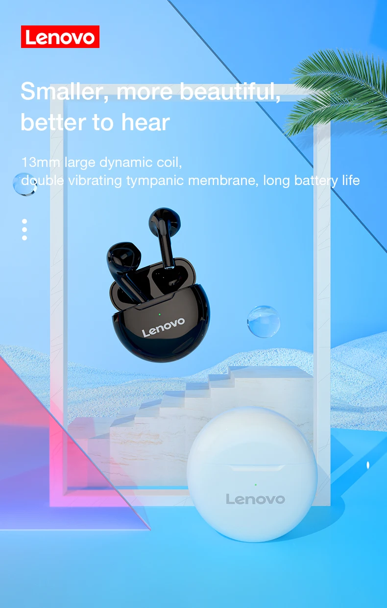 wireless headset with mic Lenovo Original HT38 TWS Earphone Wireless Bluetooth 5.0 Headphones Waterproof Sport Headsets Noise Reduction Earbuds with Mic bluetooth headphones