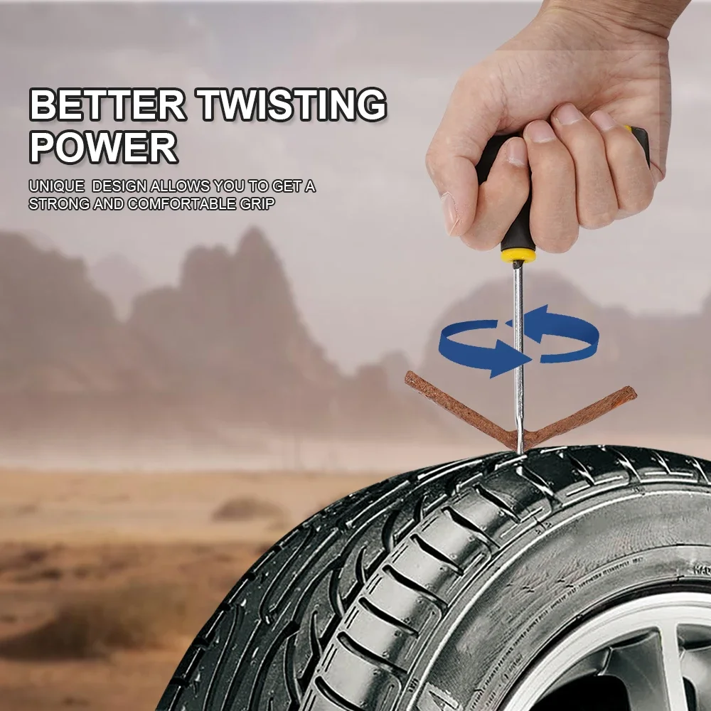 Tire Repair Kit Tire Repair Glue Car Tire Repair Tools Kit Flat Tyre Emergency Puncture Plug Set Universal Motorcycle Strips Stiring Glue for Tubeless Tires