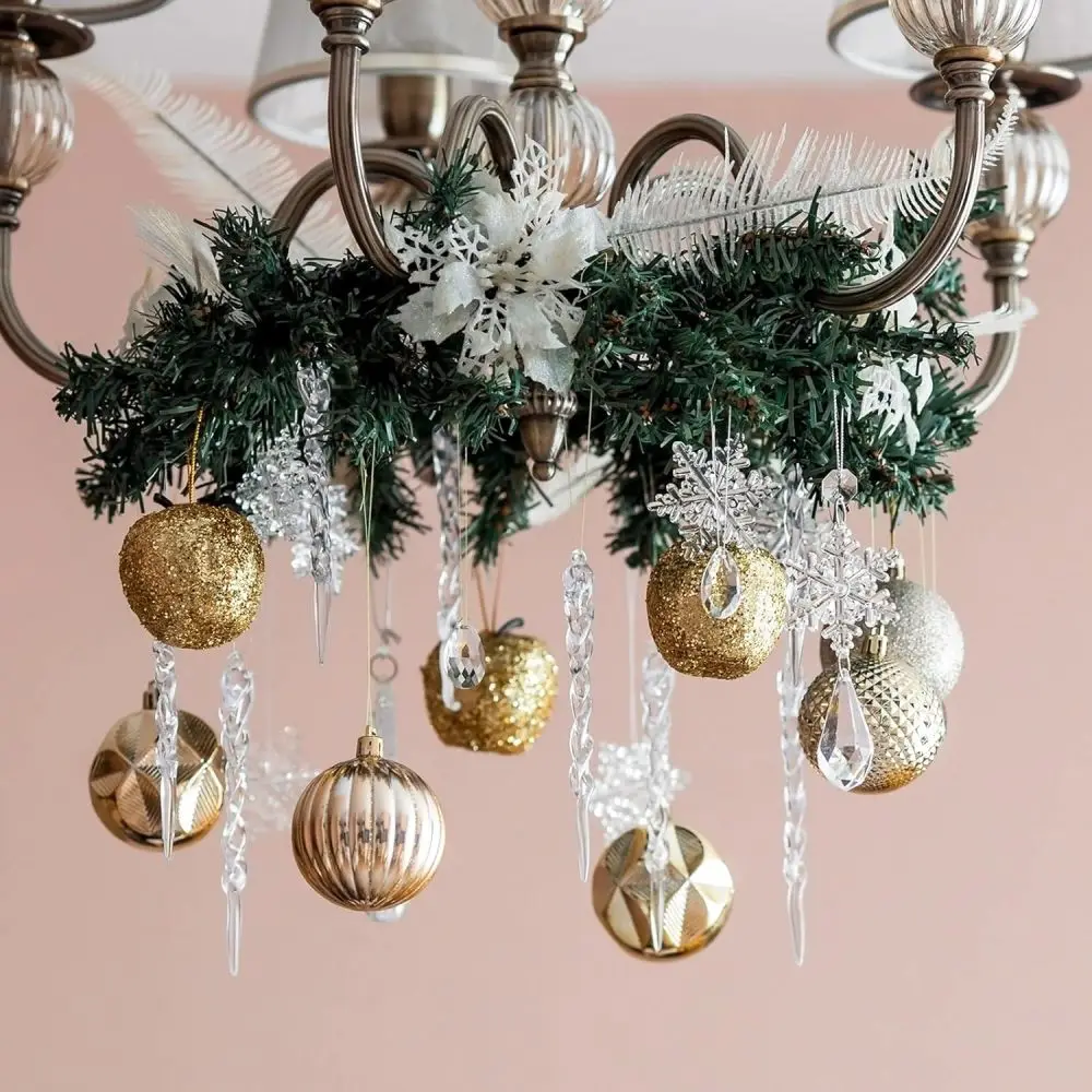 1 Rolle Weihnachtsgirlande, 18 Fuß x 0,58 Zoll, künstliche grüne Kiefernbänder, Weihnachtsbaum-Hängeanhänger, Neujahrsdekorationen, DIY-Kranz – Detail 7