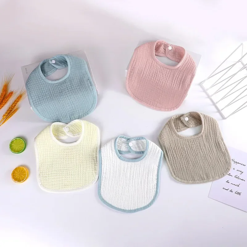 

New simple saliva towel baby cotton 4-layer bib Newborn baby products baby meal pocket children's bib