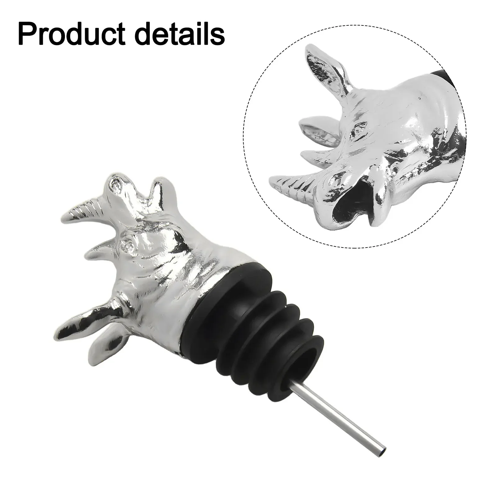 Rhinoceros Head Pourer Red Wine Stopper For Champagne Bottle Stoppers Deer Beverage Cork Rhinoceros Head Pourer Red Wine Stopper