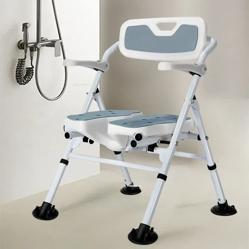 Foldable Bath Chair Wall-mounted Shower Seats with Armrests Bathroom Elderly Special Non-slip Stool Home Portable Camping Chair