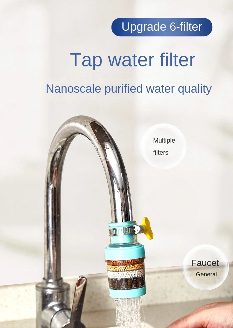 Description Picture 2 of item6-layers Water Filter Tap Purifier for Faucet Kitchen Accesories Mixer Aerator Bathroom Faucet Nozzle Water Filtration System