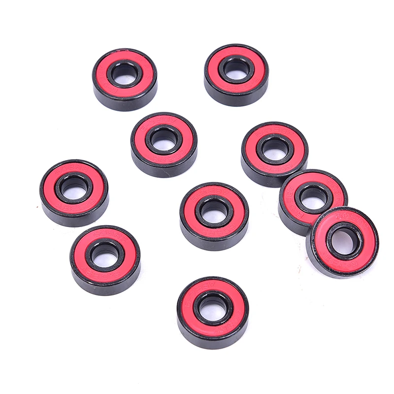 10Pcs/set 608 2RS Deep Groove Steel Sealed Ball Bearings