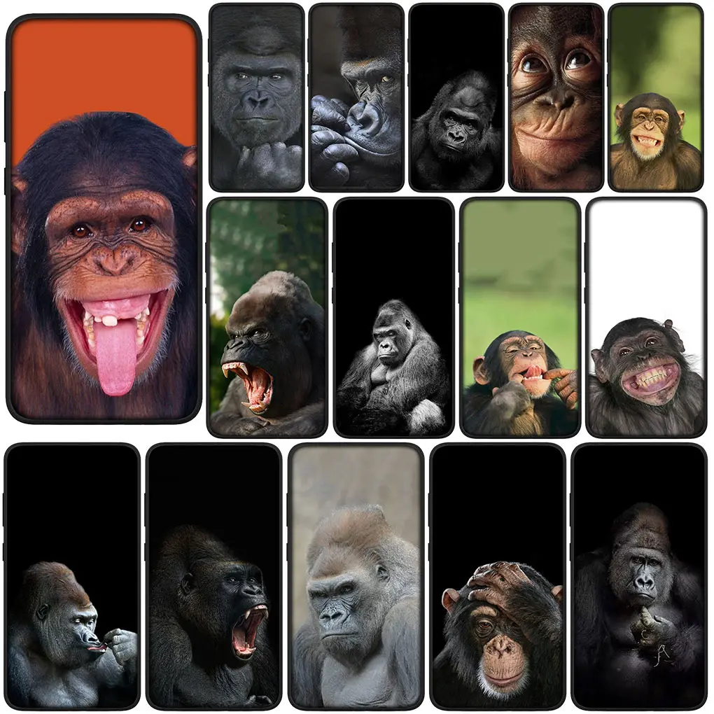 Monkey Gorilla Ape Baby Cover Morbida In Silicone Per Samsung Galaxy S23 S22 S21 S20 Fe Ultra S8 Plus M21 + Custodia Per Telefono