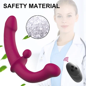 Erotic Sextoys Strapless Strapon Big Dildo Vibrator Lesbian Strap-on Penis Pegging Double Ended Dildo Adults Sex Toys for Women 5