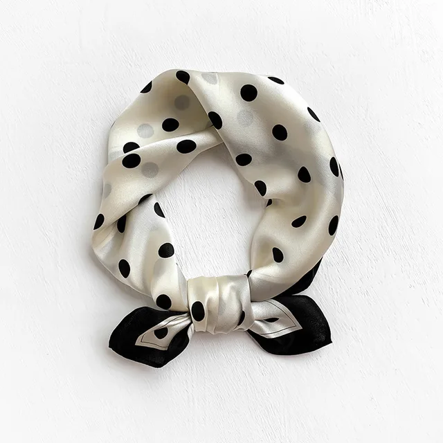 Scarf 100% Silk Bandana Women Square Scarves Wrap Kerchief Mulberry Spring Fashion Luxury High Quality Headband Hijab Shawls 28110-2