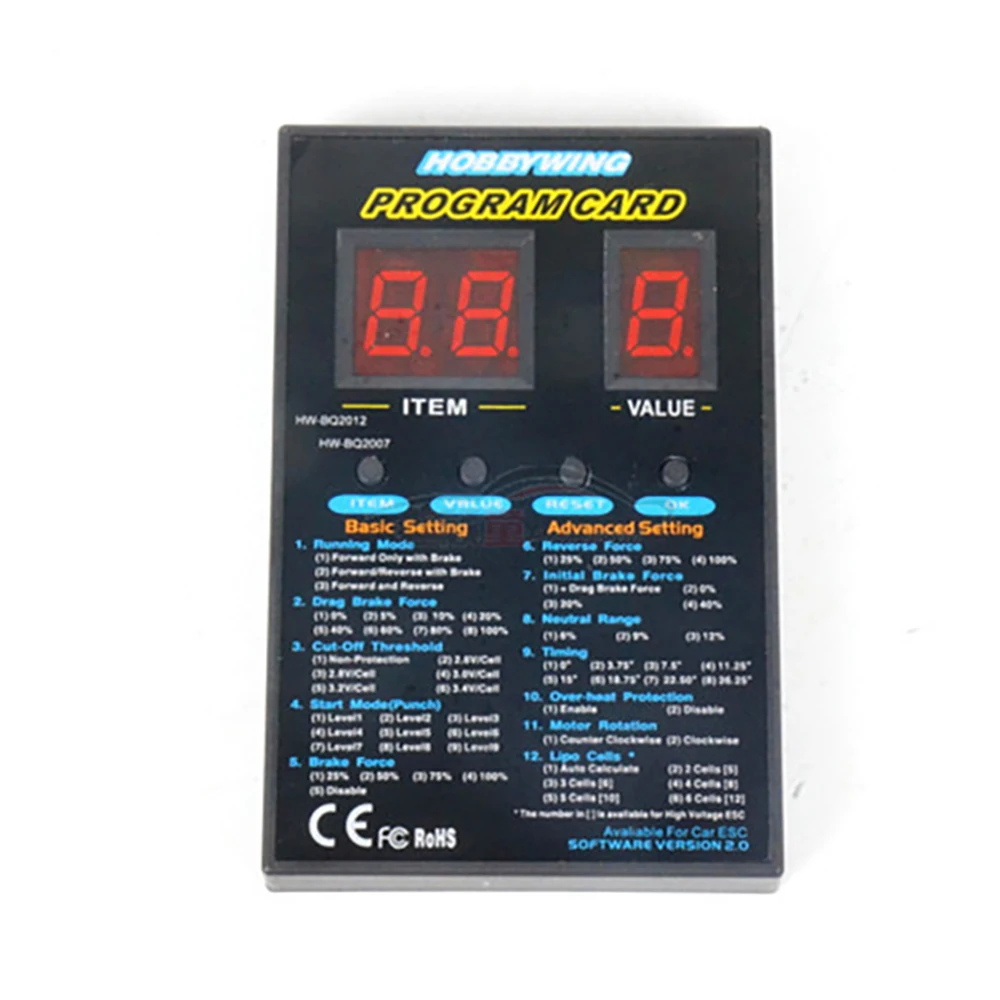 Hobbywing QuicRun 3650  귯ø , 귯ø ӵ Ʈѷ, ESC, LED α׷ ڽ, 1/10 RC ڵ, 10BL120 120A