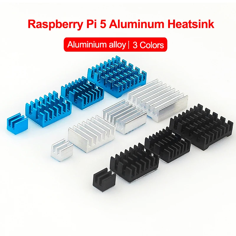 Raspberry Pi 5 Aluminum Heatsink Passive Cooling Customized CPU Cooler Radiator Black Blue Gray for RPi 5 raspberry pi cooler chipset cooler
