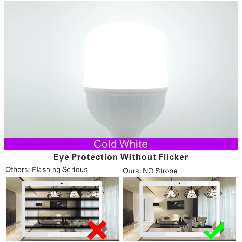 Lampada LED 전구 E27 60W 50W 40W 30W 20W 15W 10W 5W LED 조명 220V 깜박임 없음 LED 램프, 스포트라이트 조명 앰플 전구