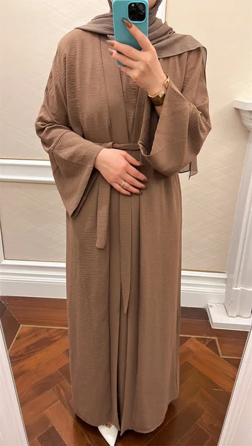 Vestito Preghiera Donna Musulmana - Abaya Con Hijab E Tasbih, Taglia Unica, Tessuto Jersey, Turchia - Foto 8