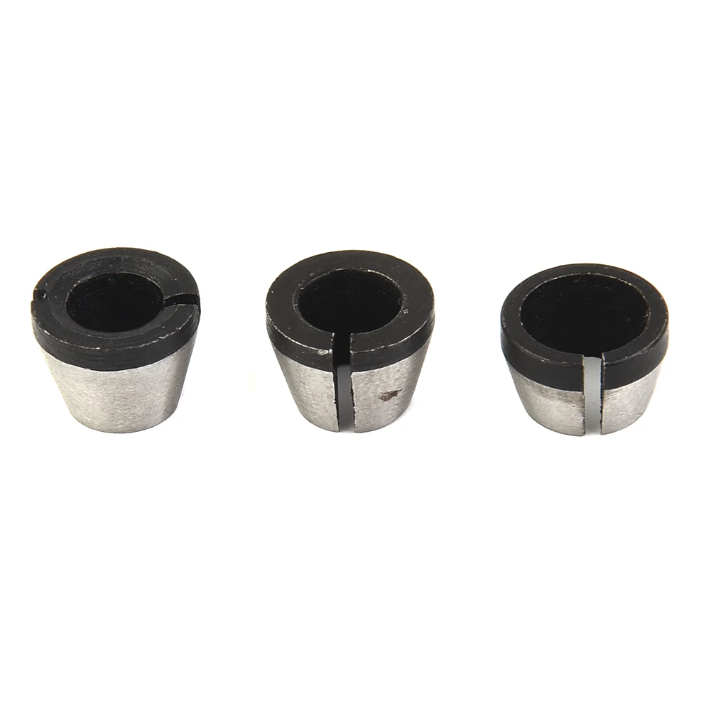 Trimmer Collet Chuck Router Bit Collet 5pcs set Carbon Steel Chuck Router Bit Engraving Shank Adapter With Nut 6mm 8mm