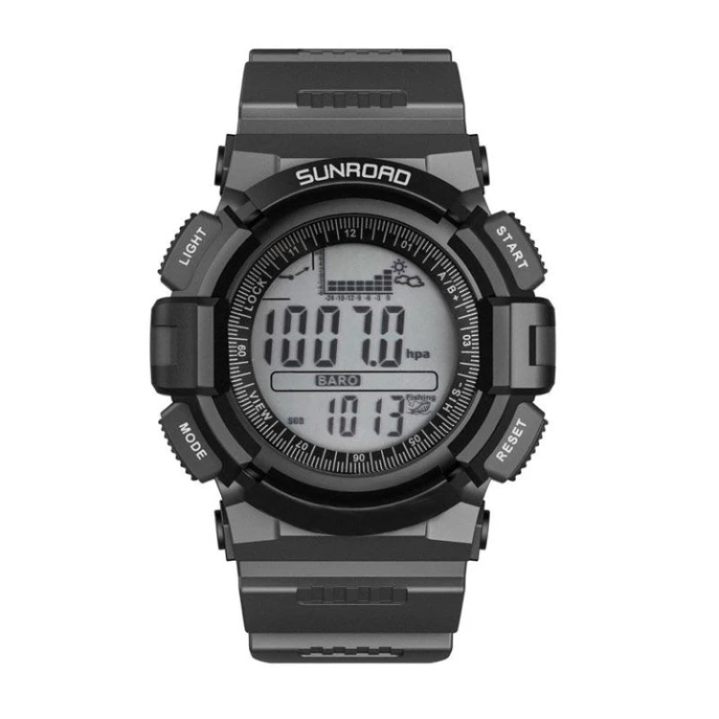 SUNROAD G-SHOCH GR-200 Men Sports Watch Armored Small Block 3ATM Waterproof Altimeter+Barometer+Compass Digital Hombre Clock ds302 8 in 1 handheld digital lcd electronic navigation gps compass altimeter altitude gauge thermometer fishing barometer 8in1