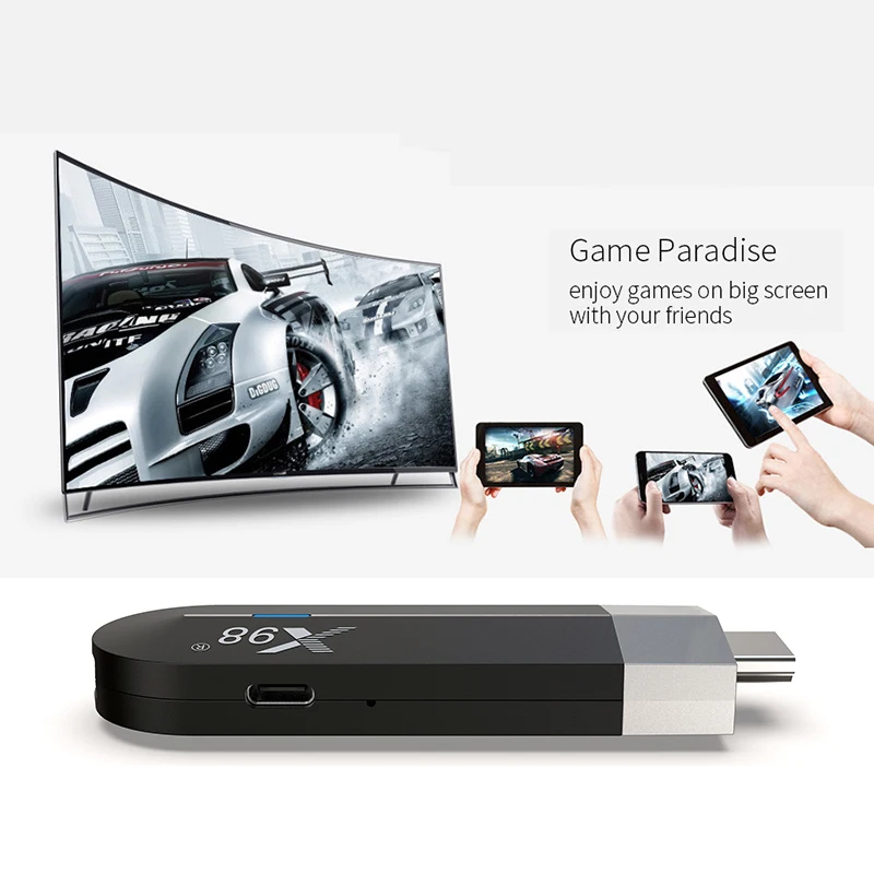 구글 플레이어 X98 동글 TV 박스, 안드로이드 11 TV 스틱, Amlogic S905Y4 쿼드 코어, 4G, 32G, AV1, 4K, 60fps, 5G, 와이파이, X98, S500, 2G, 16G
