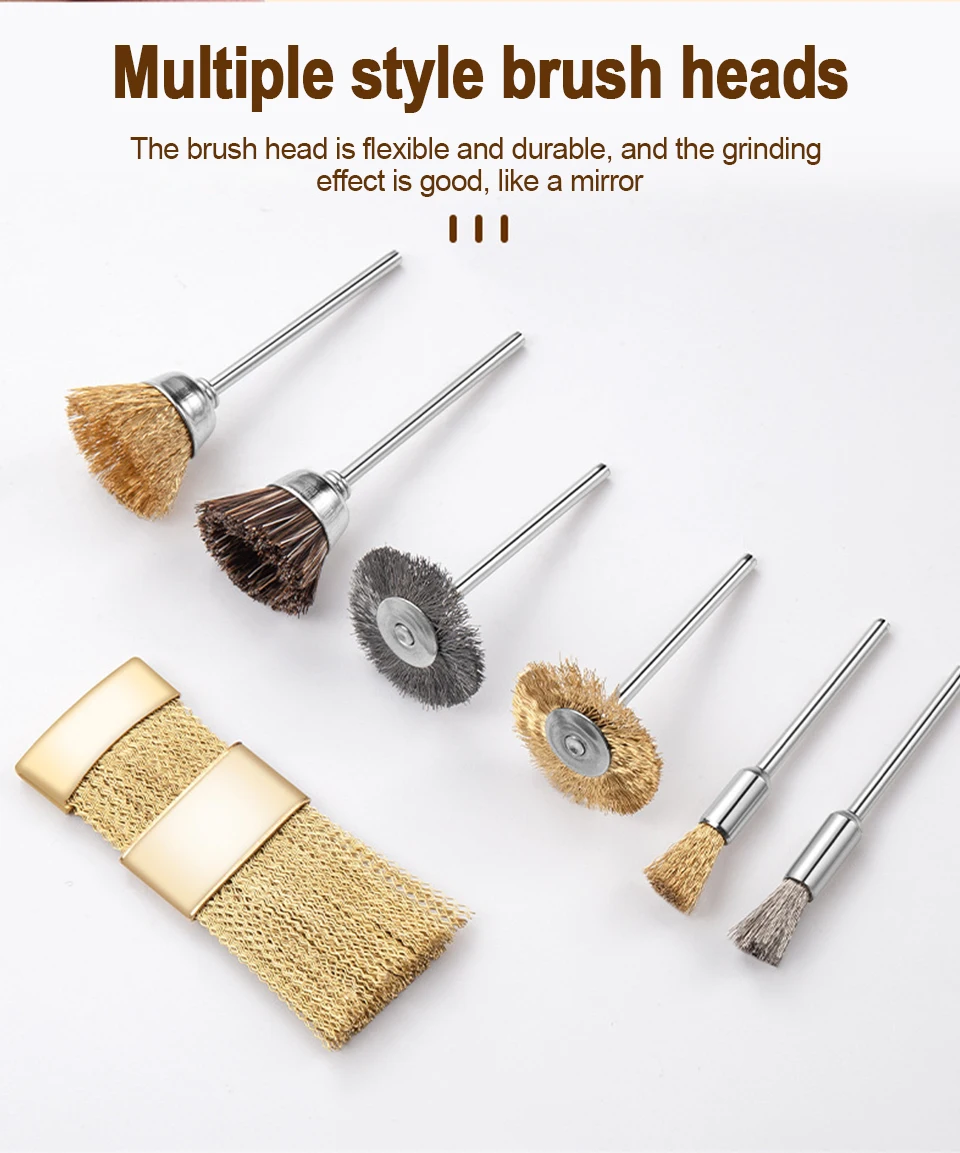 Description Picture 6 of item1PC Nail Drill Bit Cleaning Brush Portable Electric Manicure Drills Copper Wire Drill Brusher For Manicure Burr Bits Cleaner