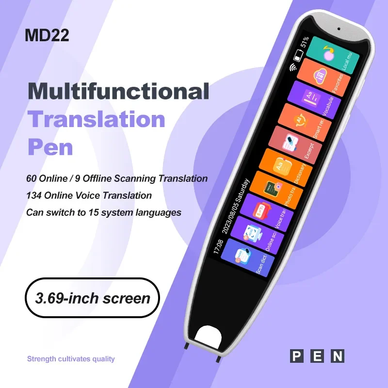 MD22 Voice Translator Offline Scan Translation Pen 134 Voice Translation 9 OfflineTranslation Business Scanning Reading Pen
