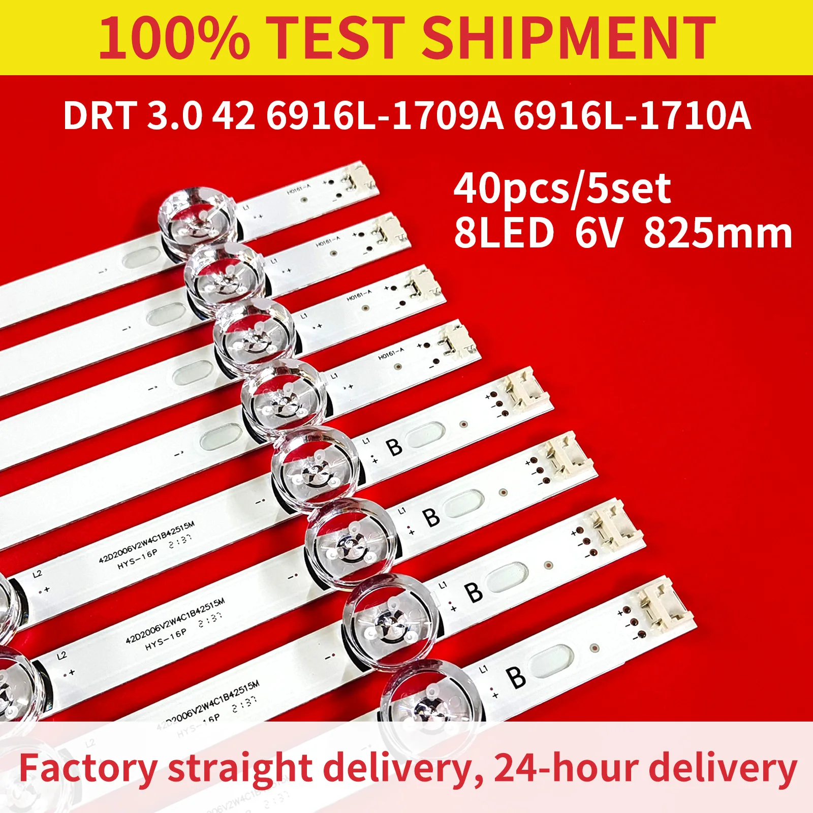 40Pcs New LED Strip 6V for LG LC420DUE 42LB5500 42LB5800 42LB560 42LB5600 42lb6200 DRT 3.0 42 NC420DUN-VUBP1 T420HVF07 42LB650V